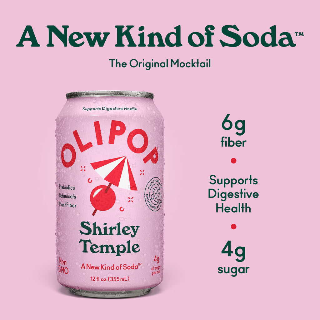 Boisson gazeuse prébiotique Olipop Shirley Temple