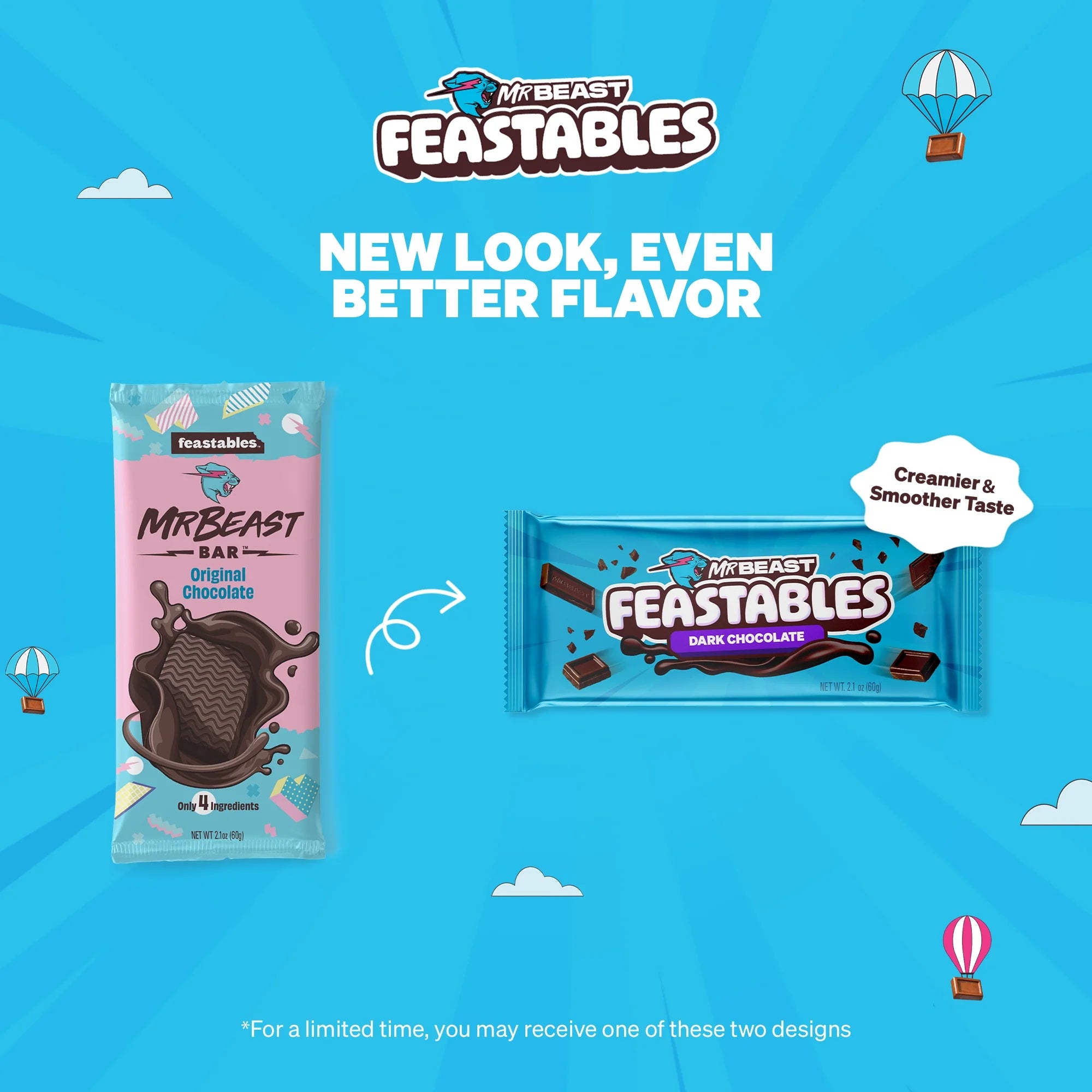 Feastables MrBeast Barre de chocolat noir
