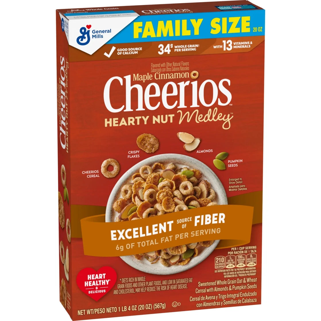 Cheerios Hearty Nut Medley Maple Cinnamon Cereal