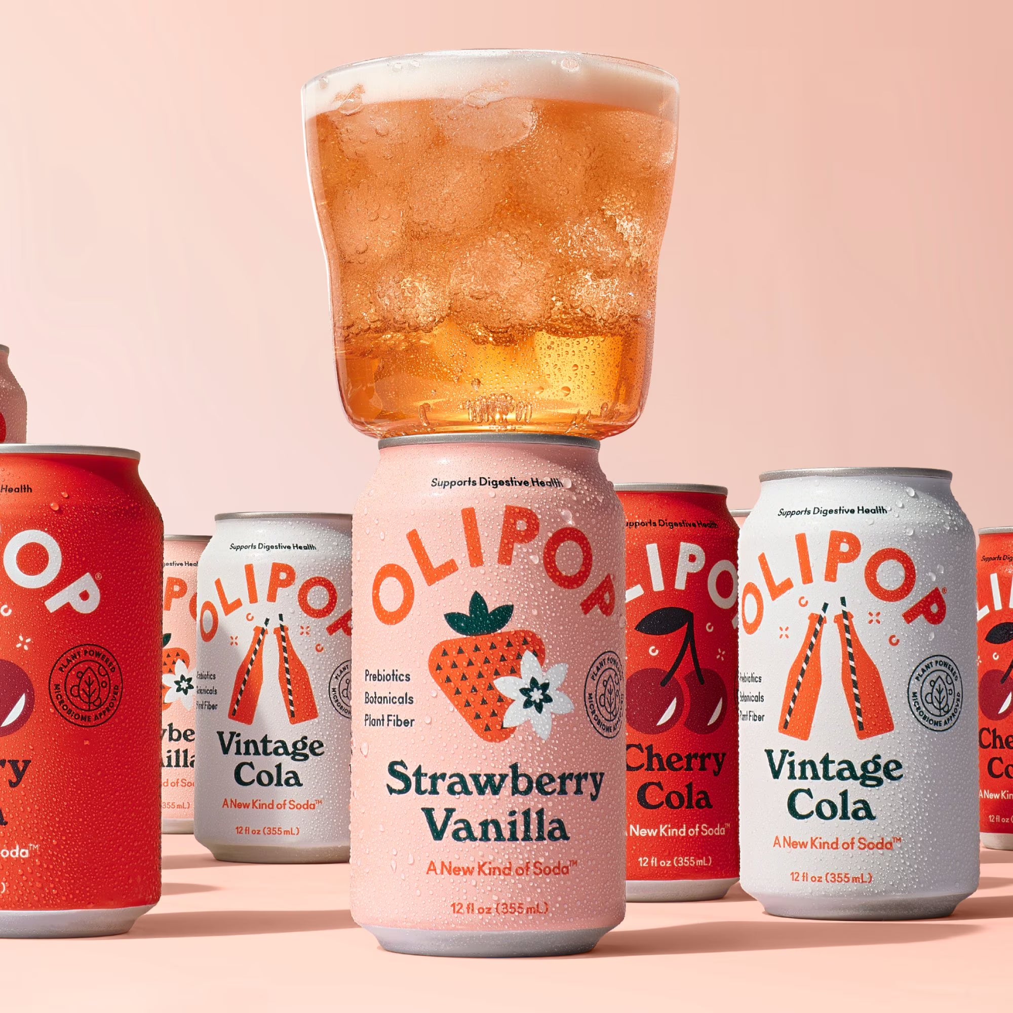 Boisson pétillante prébiotique Olipop Fraise Vanille