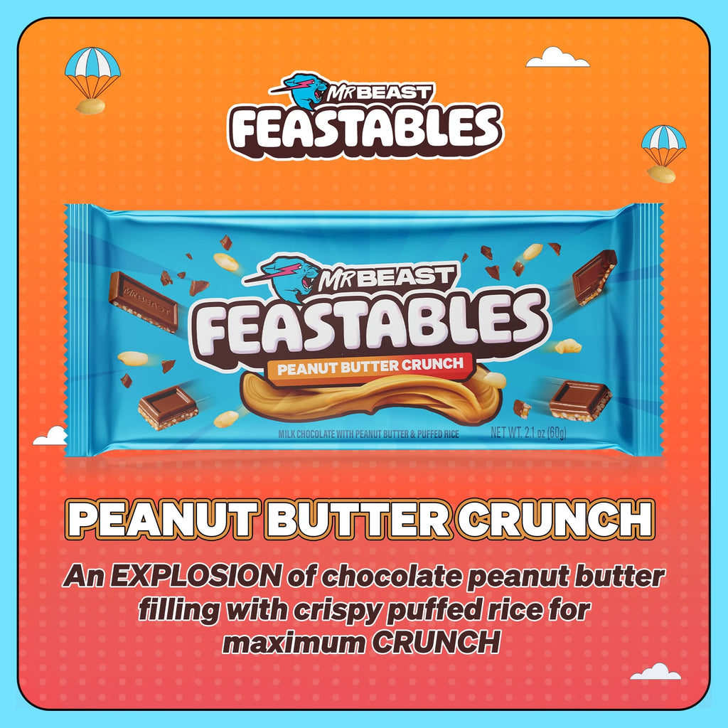 Barre croquante chocolat et beurre de cacahuète MrBeast Feastables