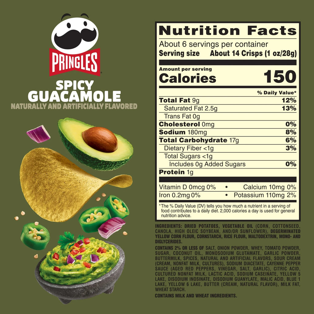Chips Pringles au guacamole épicé