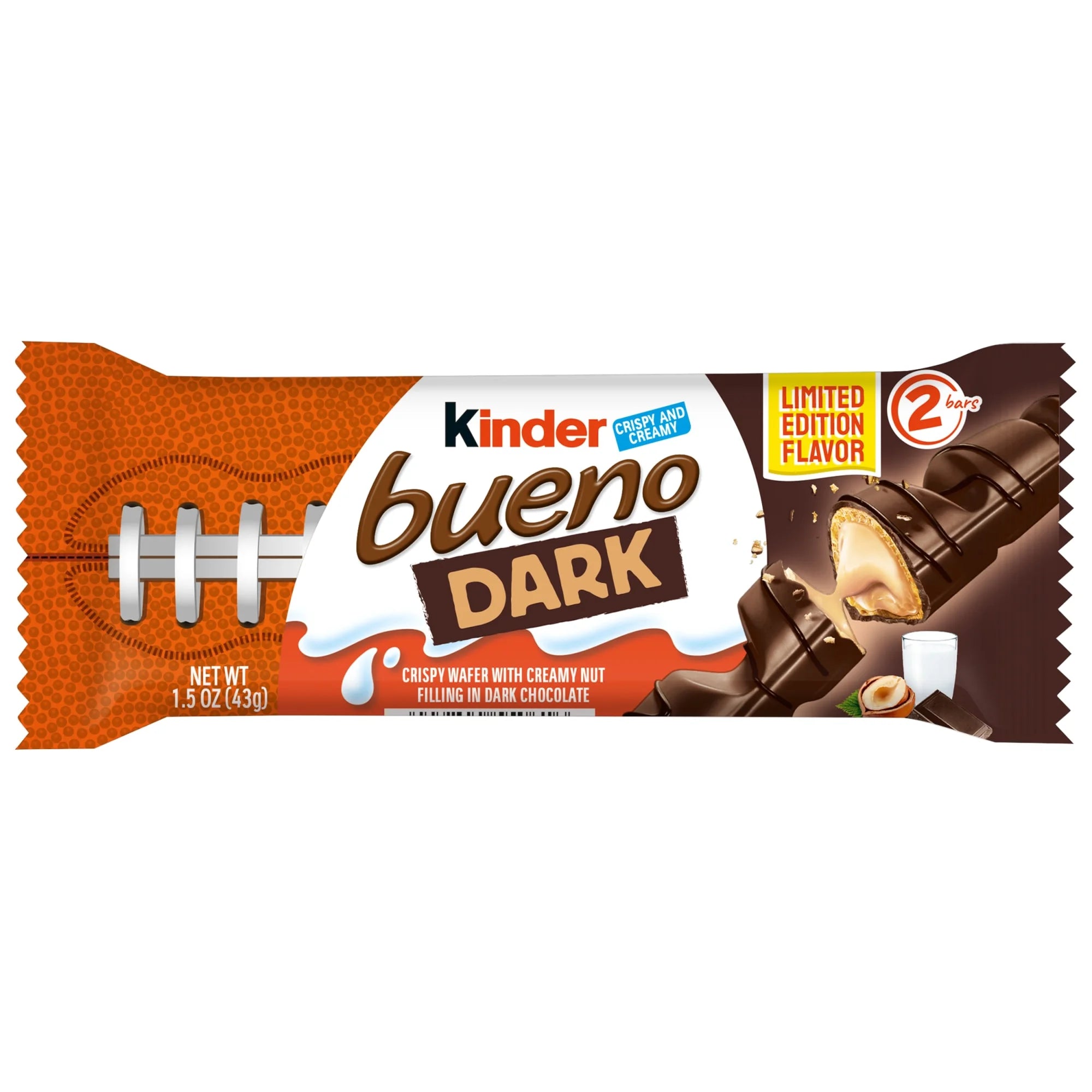 Kinder Bueno Dark Chocolate Bars with Creamy Hazelnut Filling