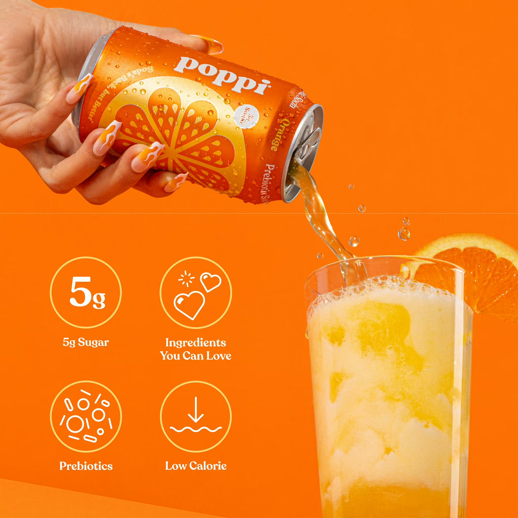 poppi boisson gazeuse prébiotique orange
