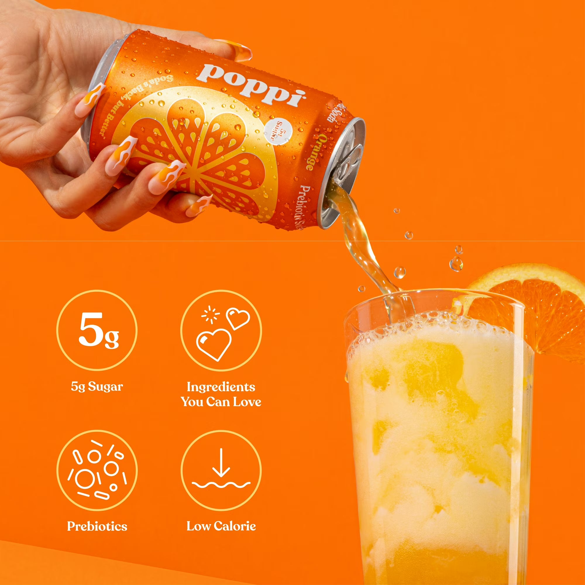 poppi boisson gazeuse prébiotique orange