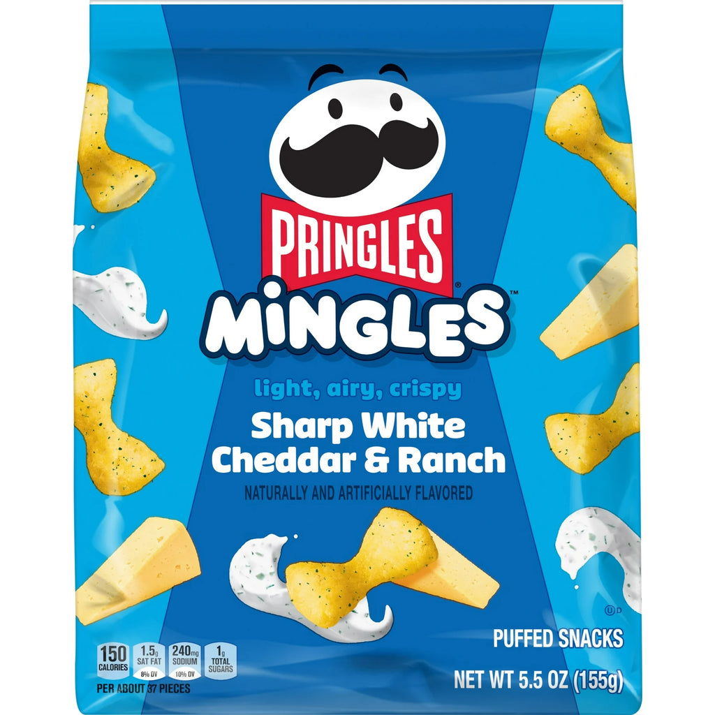 Pringles Mingles Sharp White Cheddar and Ranch Puffed Snacks