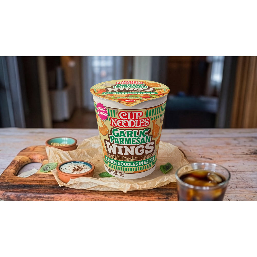 Nissin Cup Noodles Hot Wings Garlic Parmesan Flavor