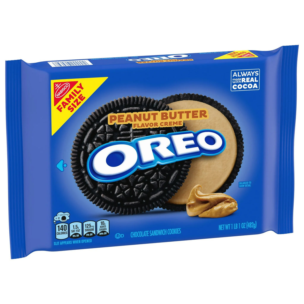 Oreo Peanut Butter Creme Sandwich Cookies – American Chocolate Cookies with Peanut Butter Filling