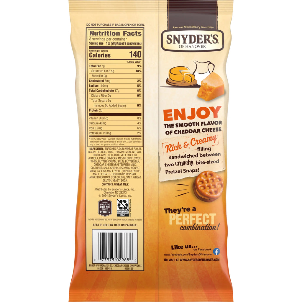 Snyder's of Hanover Cheddar Cheese Pretzel Sandwiches