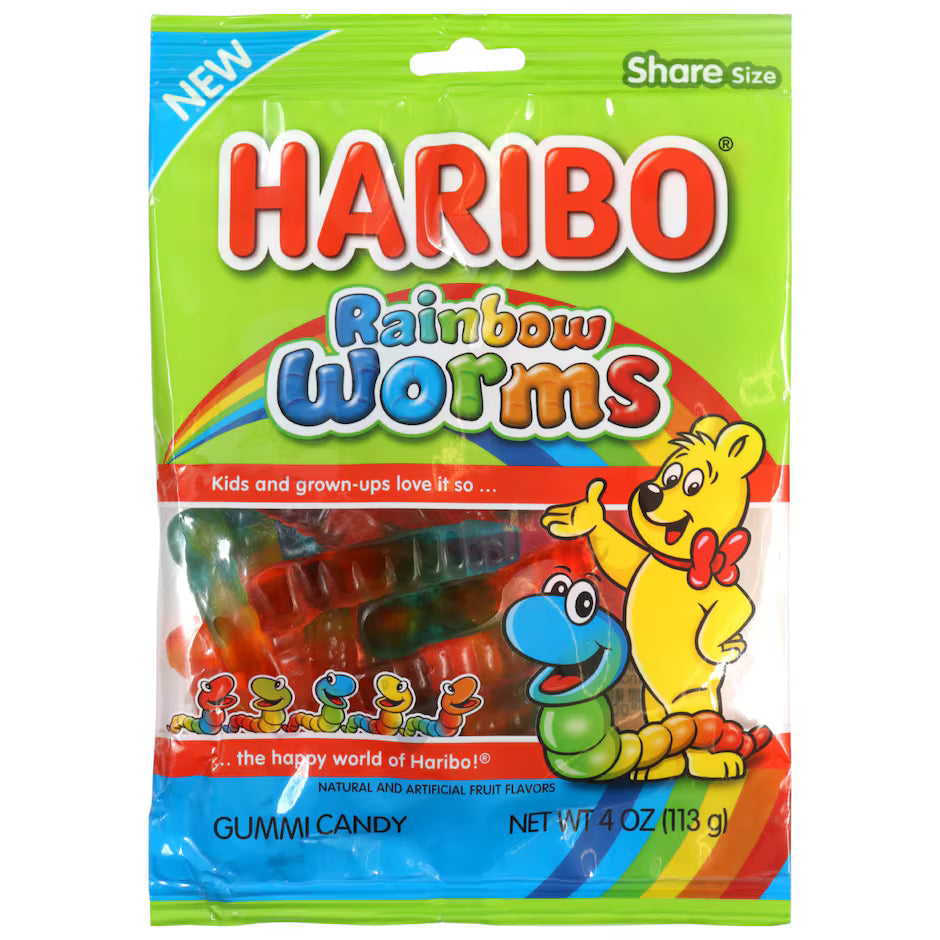 Haribo Rainbow Worms Gummi Candy