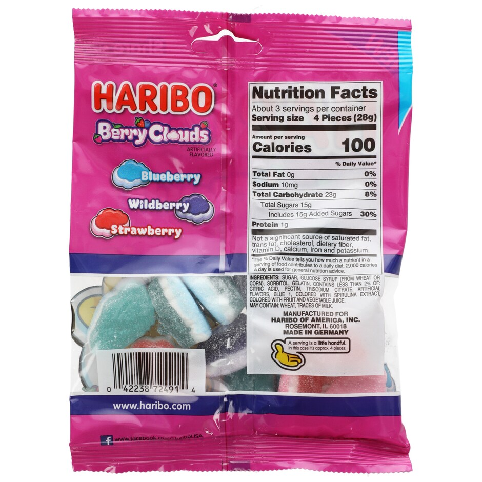 Bonbons Gélifiés Nuages Fruits Haribo