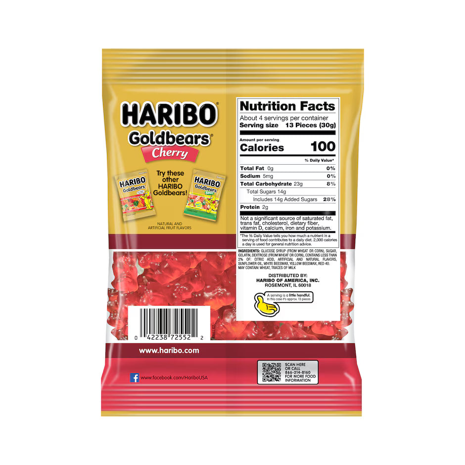 Haribo Cherry-Flavored Goldbears Gummy Bears
