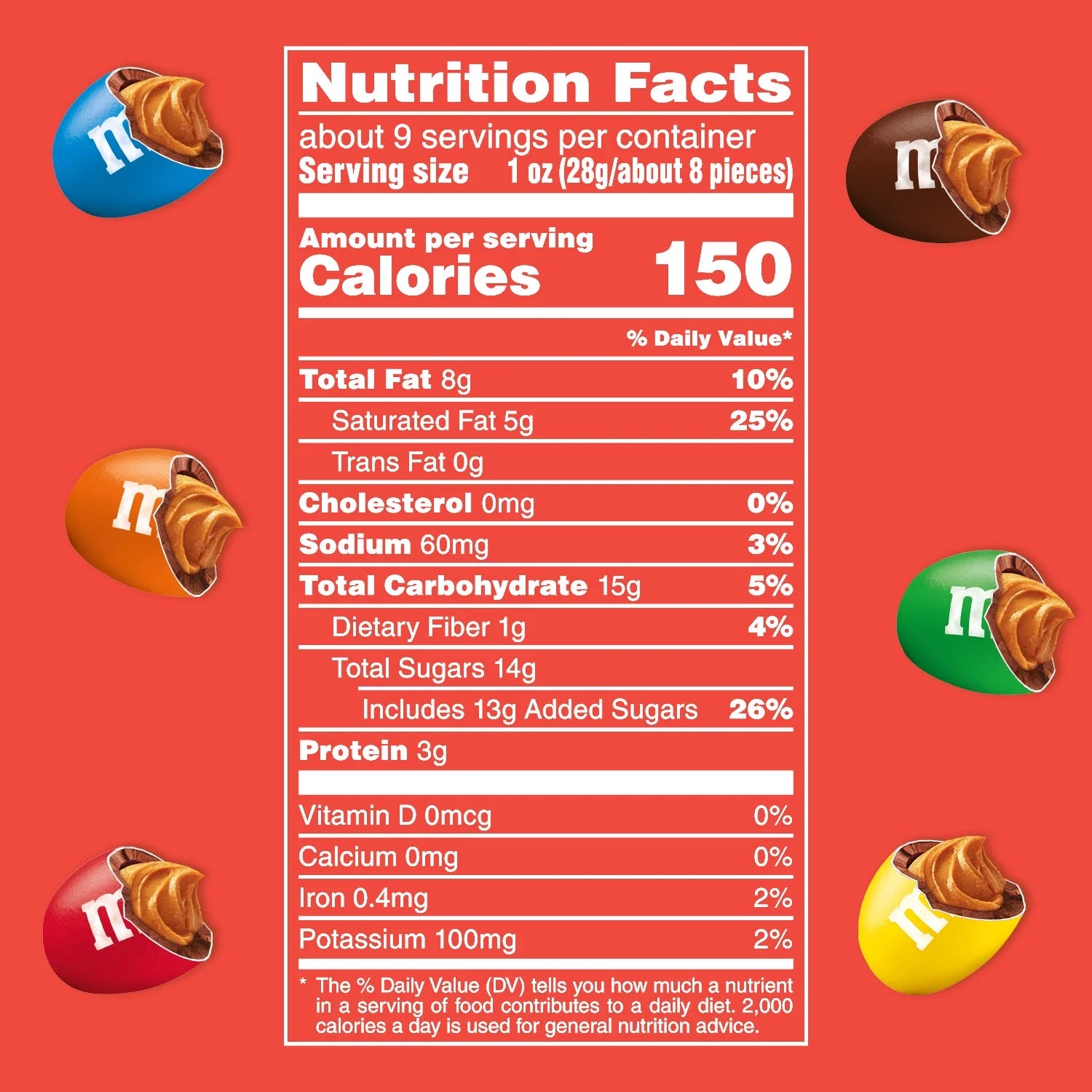 M&M's Mega Bonbons au chocolat et au beurre de cacahuète