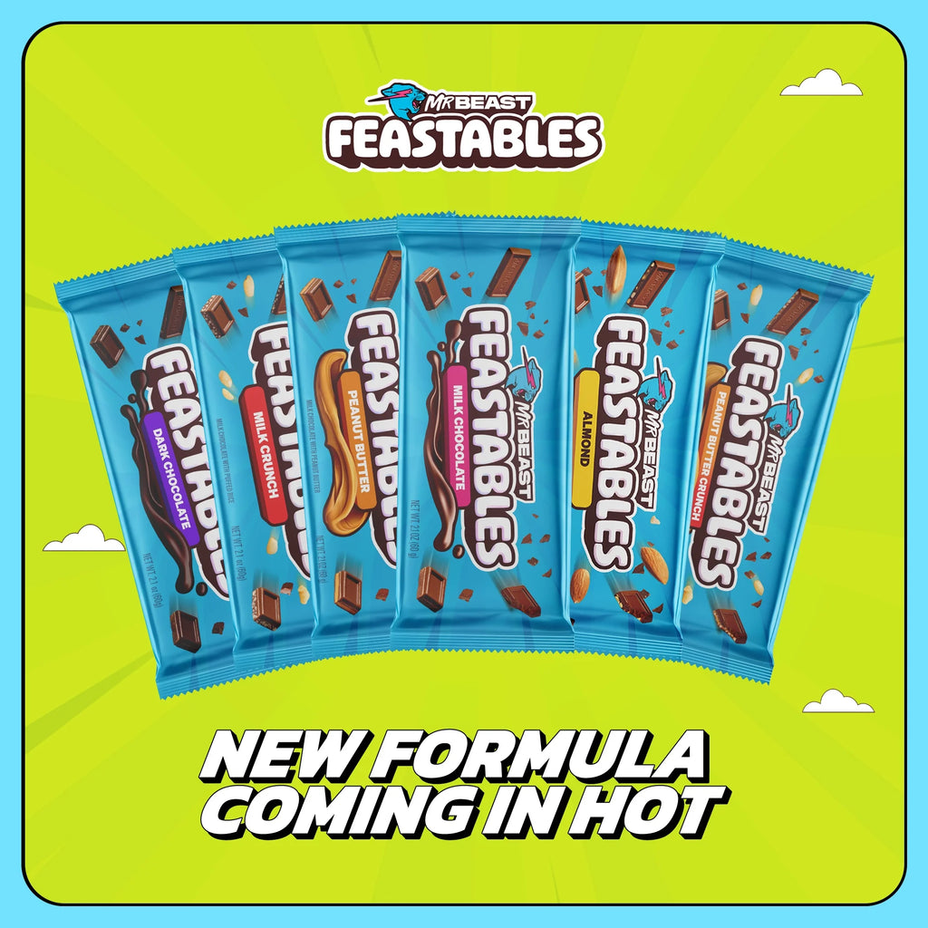 Feastables MrBeast Barre de Chocolat Noir et Sel de Mer