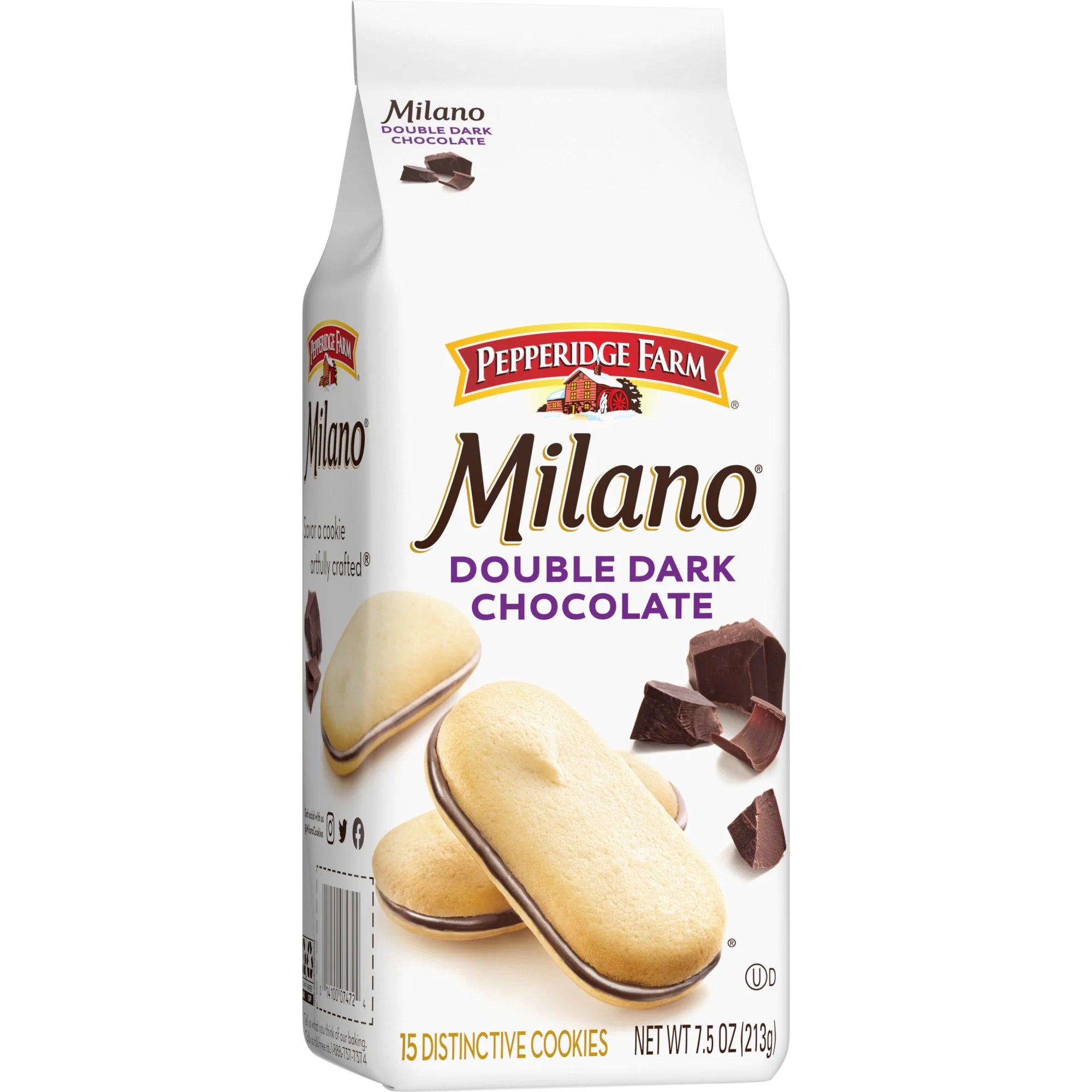 Pepperidge Farm Milano Double Dark Chocolate Cookies (15 Cookies) – Classic American Cookies