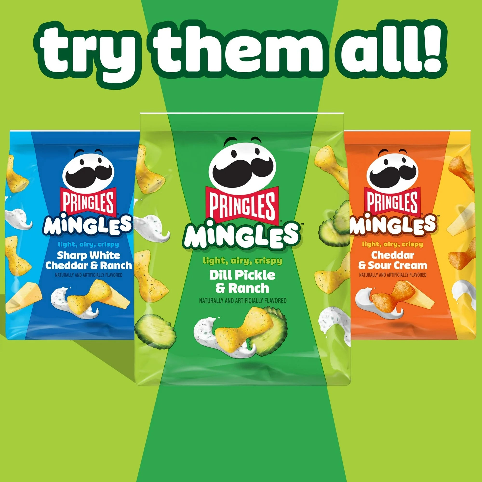 Pringles Mingles Dill Pickle and Ranch Puffed Snacks