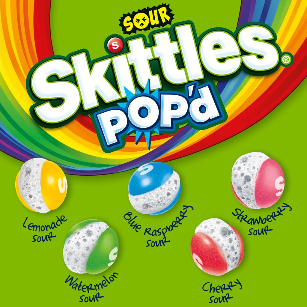 Skittles Pop'd Sour Freeze Dried Candy