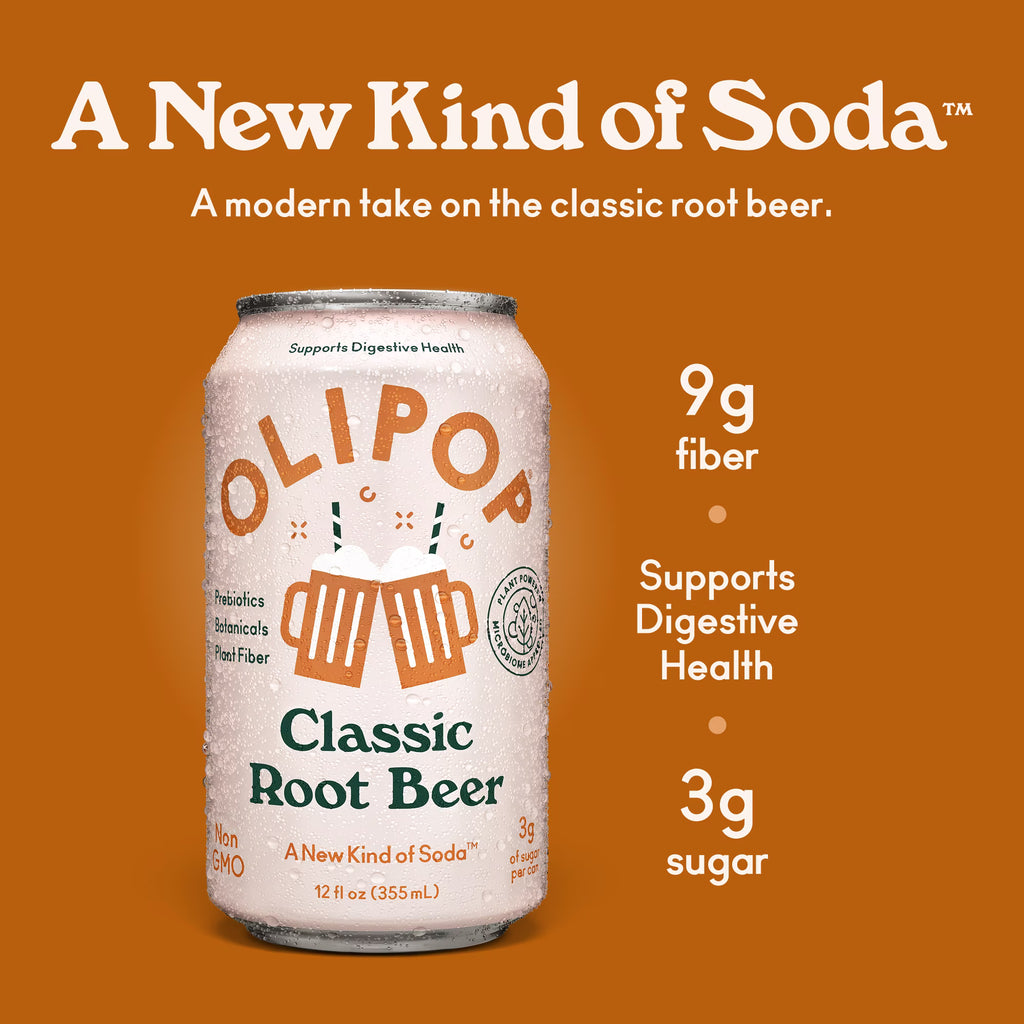 OLIPOP Prebiotic Soda Classic Root Beer
