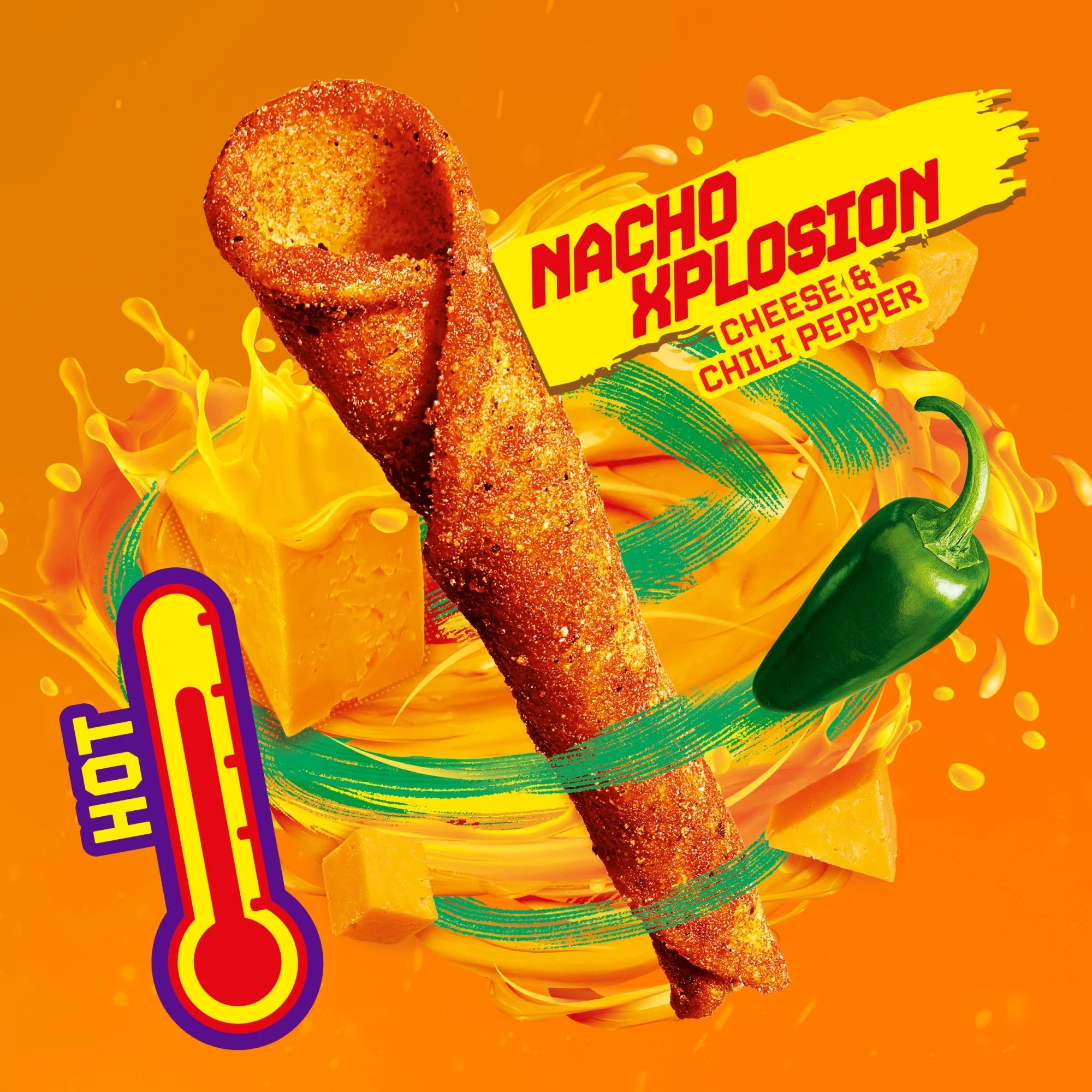 Chips tortilla roulées Takis Nacho Xplosion