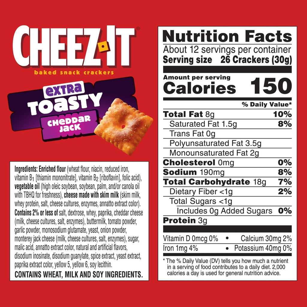 Cheez-It Extra Toasty Cheddar Jack Cheese Crackers