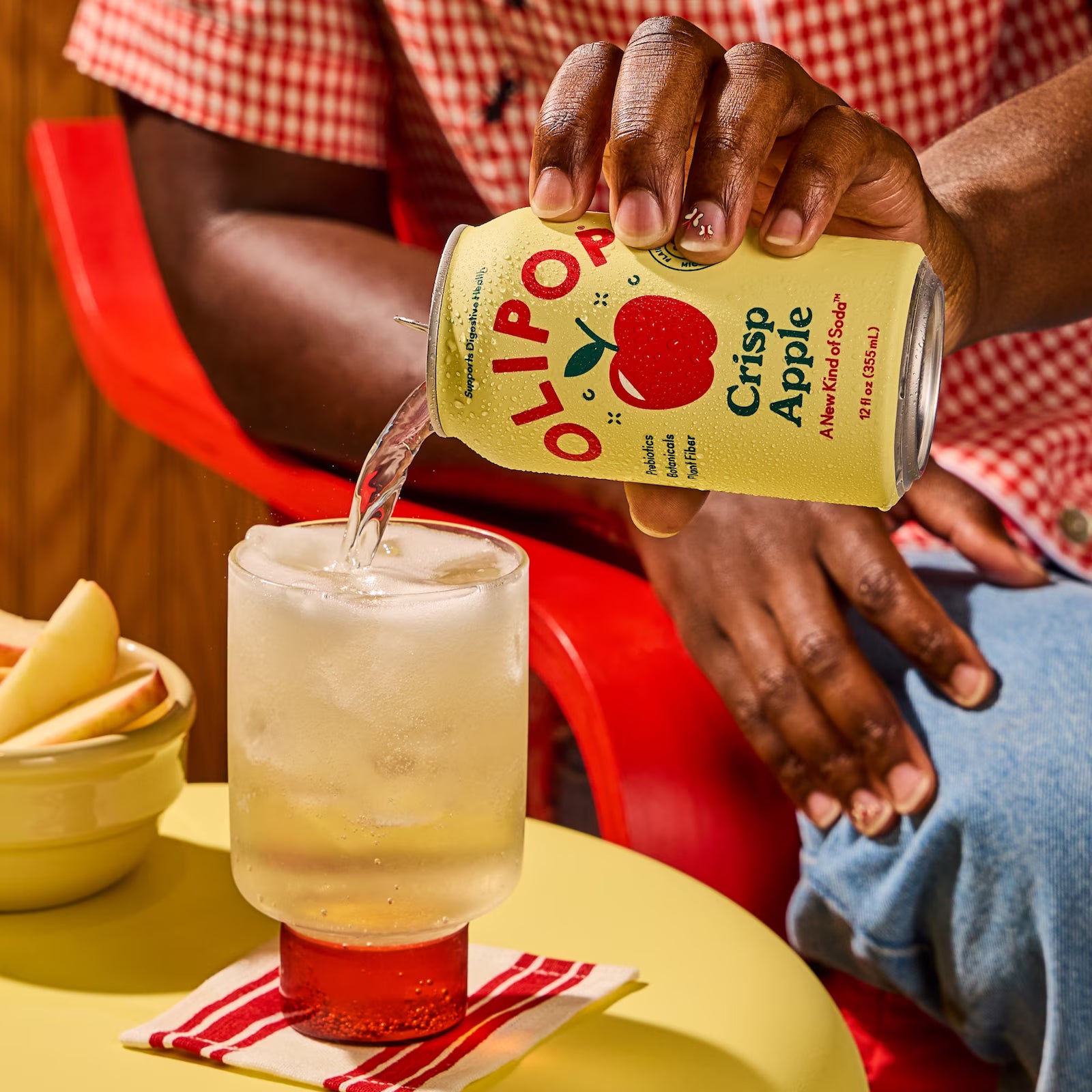 Boisson gazeuse prébiotique OLIPOP Pomme croustillante