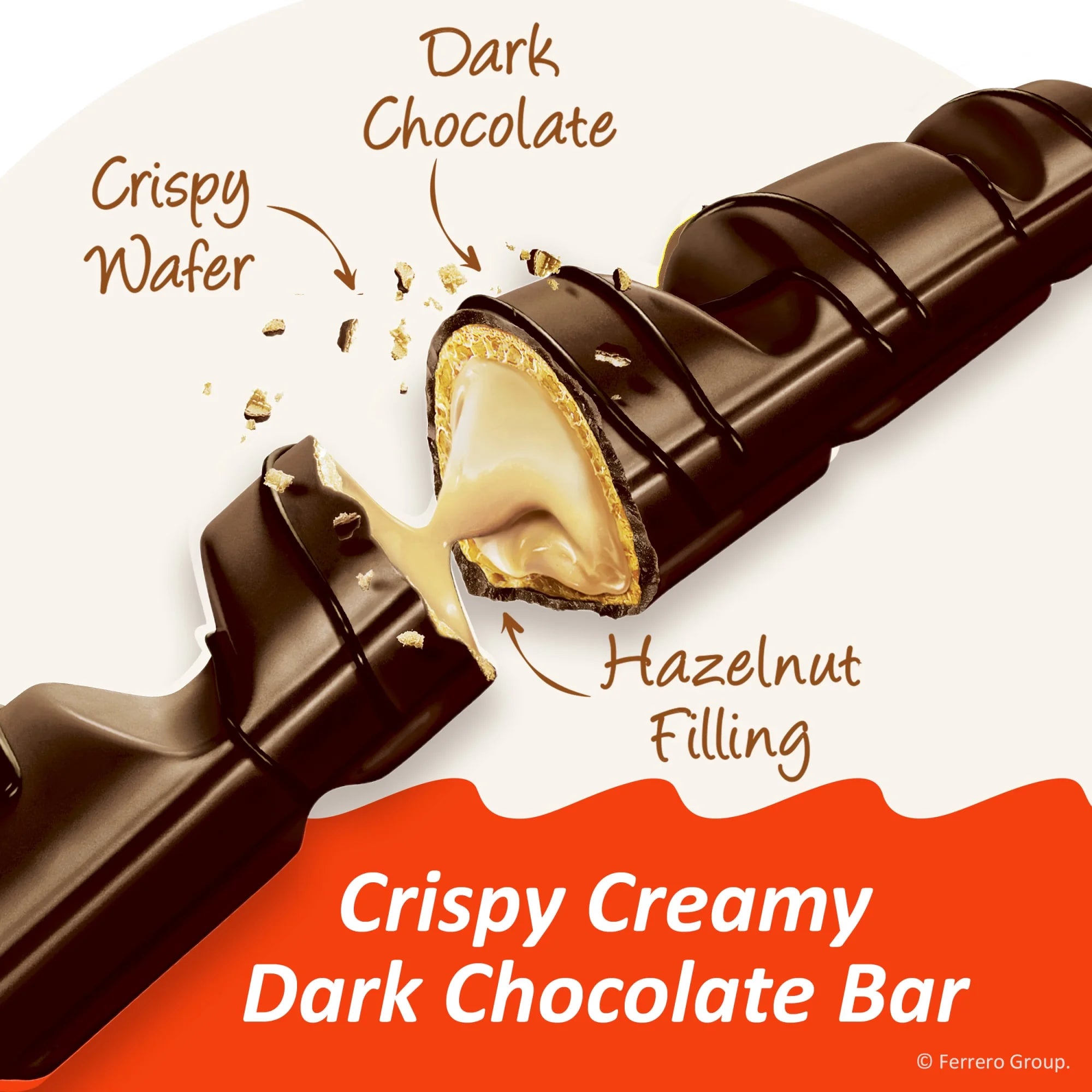 Kinder Bueno Dark Chocolate Bars with Creamy Hazelnut Filling