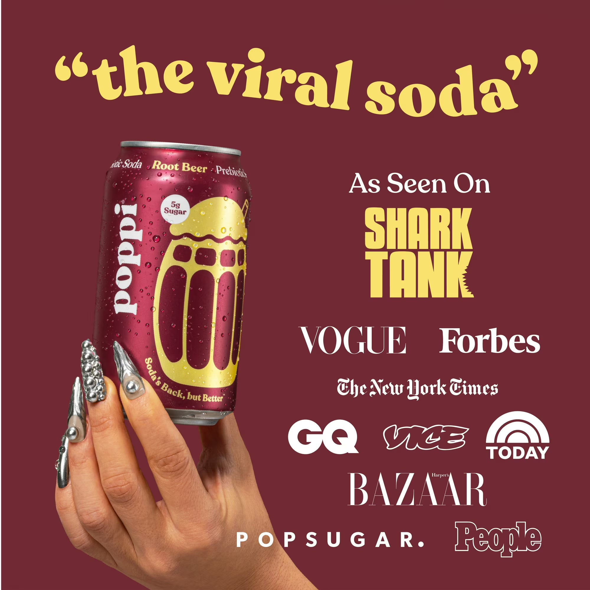 poppi Prebiotic Soda Root Beer