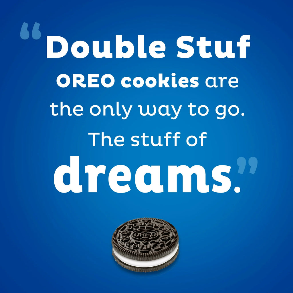 Oreo Double Stuf Chocolate Sandwich Cookies – Classic American Cookies with Extra Creme