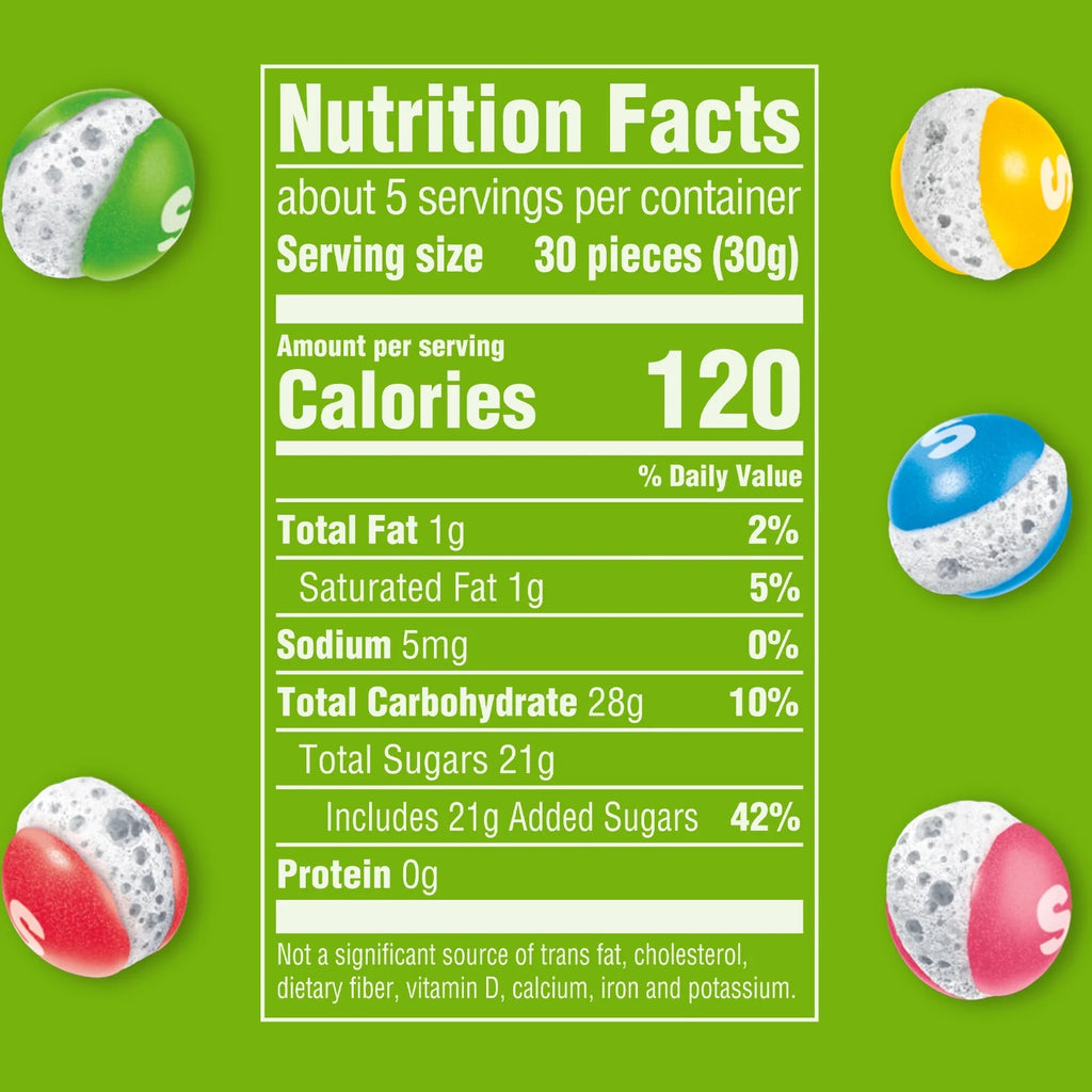 Skittles Pop'd Sour Freeze Dried Candy