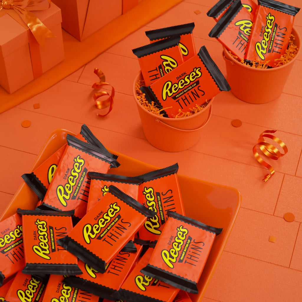 Reese's Thins Dark Chocolate Peanut Butter Cups – Thin American Peanut Butter Candy