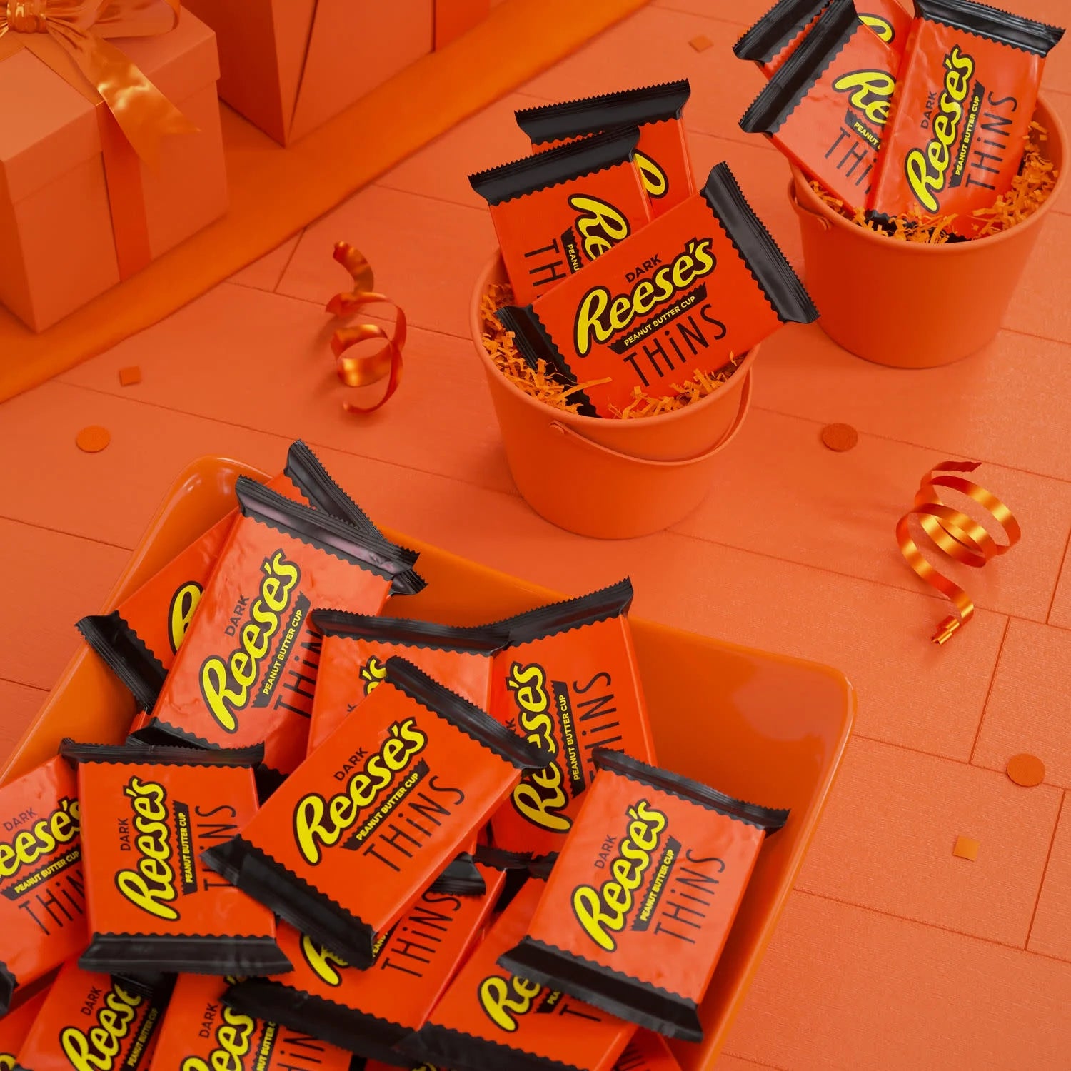 Reese's Thins Dark Chocolate Peanut Butter Cups – Thin American Peanut Butter Candy