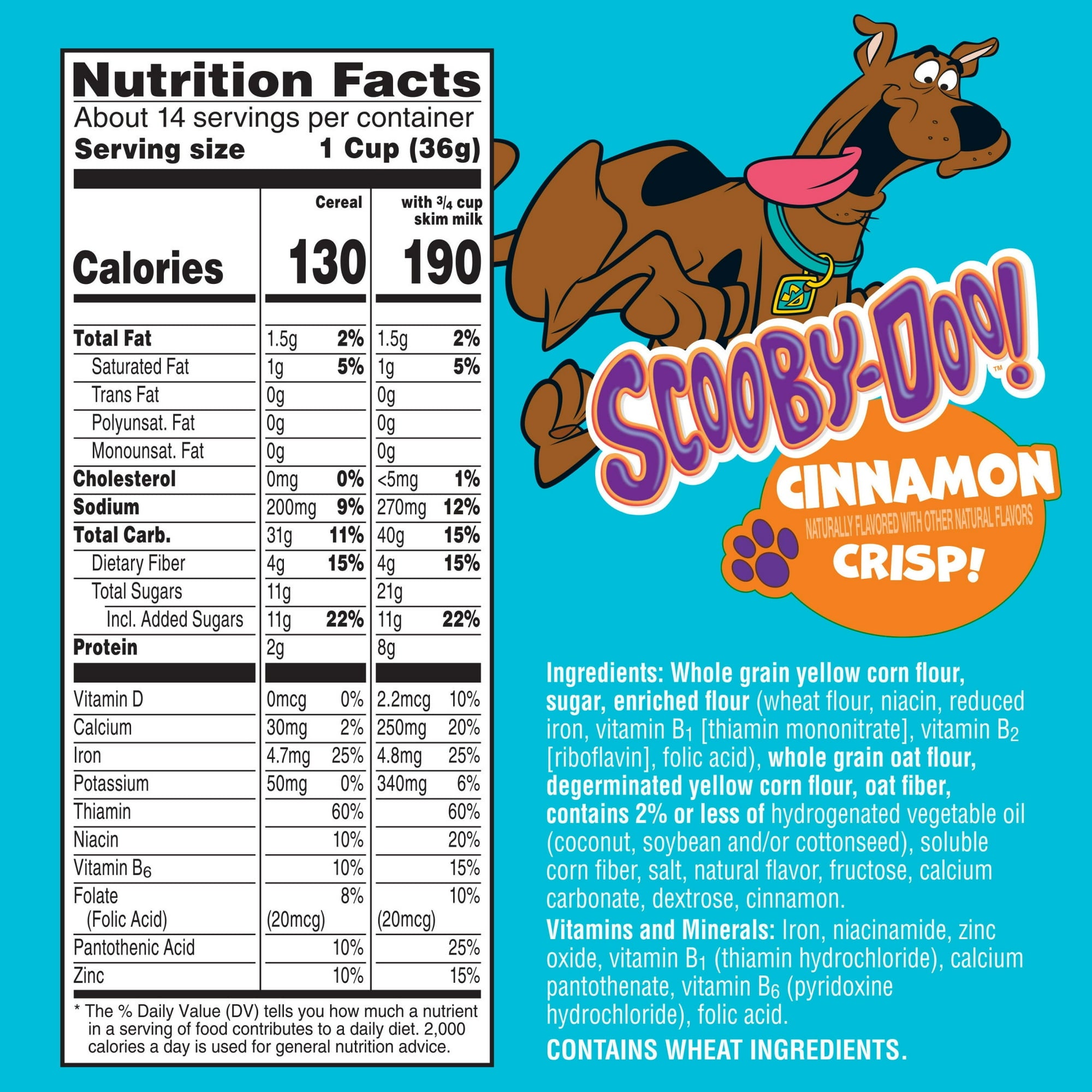 Céréales croustillantes à la cannelle Scooby-Doo de Kellogg's