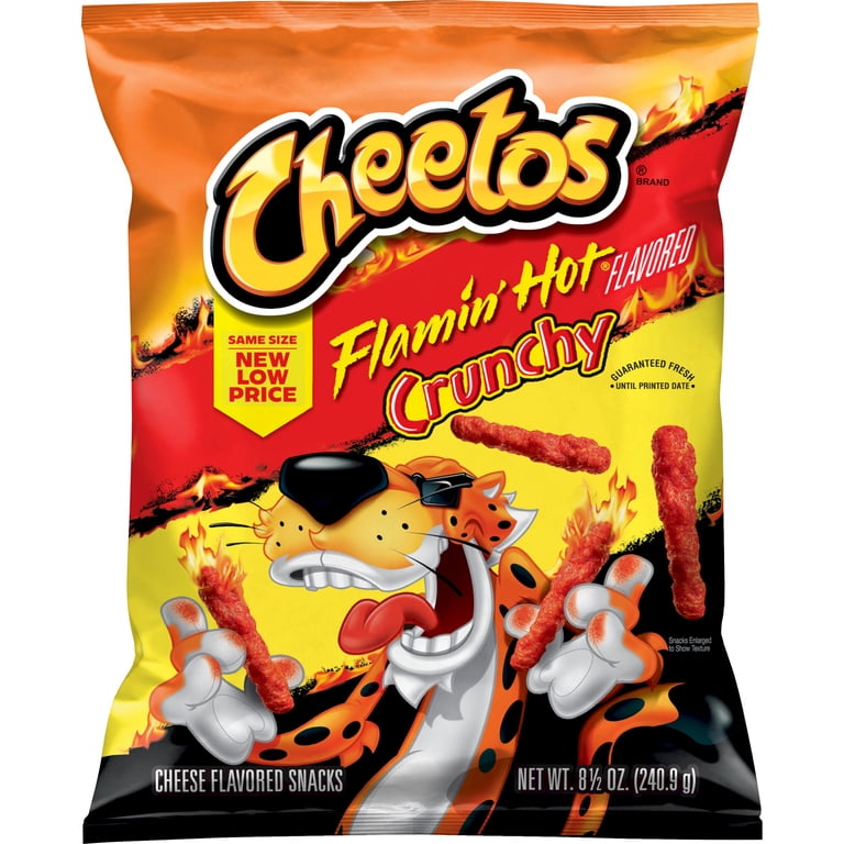 Cheetos Crunchy Flamin’ Hot – Spicy American Cheese Corn Snacks