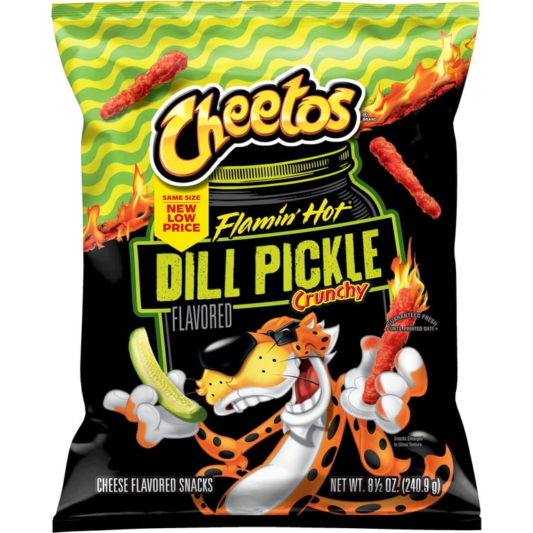 Cheetos Flamin’ Hot Dill Pickle – Spicy American Pickle Corn Snacks