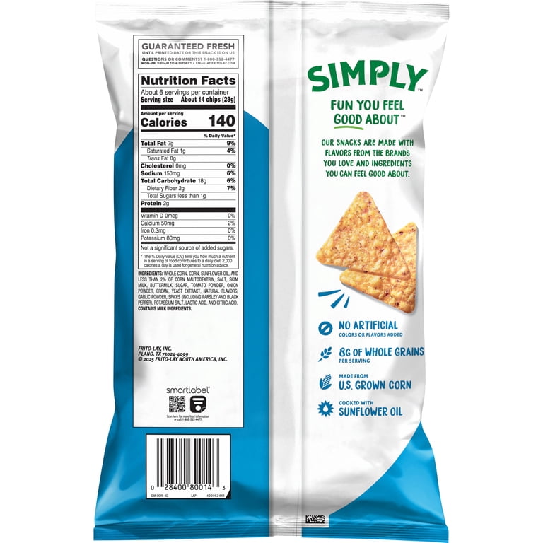 Doritos Simply Zesty Cool Ranch – Chips tortilla à l'américaine